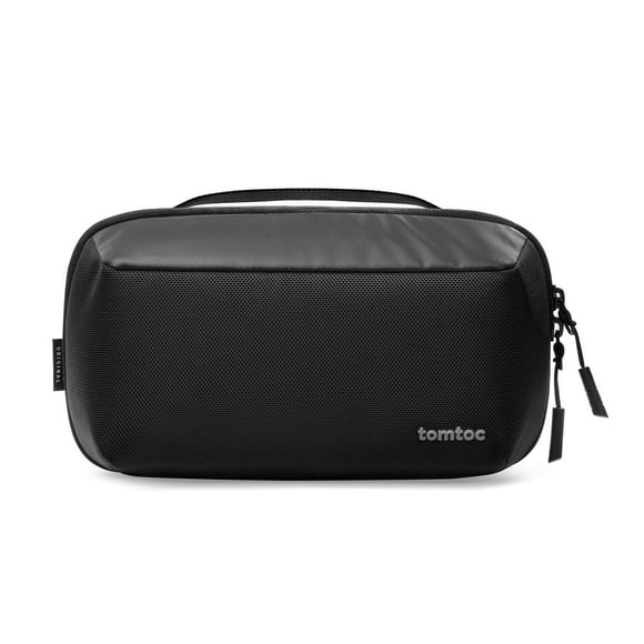 tomtoc Electronic Organizer Accessory Tech Pouch for MacBook Charger, Cables, Power Bank, Hard Drive, Travel Cords, Water-Resistant Storage Bag with R