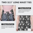 thumbnail image 6 of Black Christmas Snowflake Apron-Garden Aprons for Women with Pockets-Cotton Linen Waterproof Kitchen Cooking Gardening Aprons Adjustable for Kitchen,Cooking,BBQ and Salon 32"x27", 6 of 7
