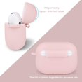 thumbnail image 3 of Coque de Protection pour Airpods Pro, Étui en Silicone Ultra Fin Compatible avec Airpods Pro, Supporte la Charge Sans Fil-Sable Rose, 3 of 7