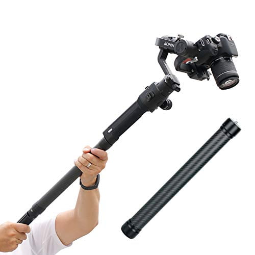DH10 Upgrade Gimbal Extension Pole Carbon Fiber Bar Lightweight but Strong 1/4" Universal Rod Compatible with DJI Ronin S, Ronin SC, OSMO Mobile 3, OM 4, ZHIYUN Crane 2 V2 Stabiliz