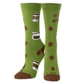 thumbnail image 2 of Cool Socks Novelty Crew Socks Women's No Coffee No Workee, Graphic Print, Large, 2 of 5