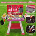 thumbnail image 3 of Parrilla para barbacoa Play Kitchen Toys Bstoyder con humo y rosa claro, 3 of 7
