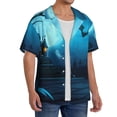 thumbnail image 2 of Honeii Happy Halloween-1 for Men's Short-Sleeved Button-Up Collared Shirt Featuring A Pocket, Perfect for Beach Vacations, And Travel Adventures.-4X-Large, 2 of 5