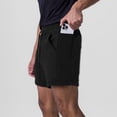 thumbnail image 4 of LYMAYTER Men's Quick-Drying Shorts for S-2XL Solid Color Sports Shorts, 4 of 7