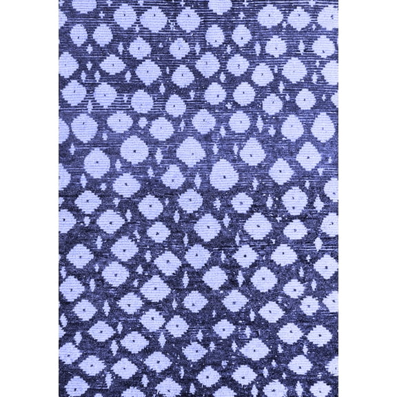 Ahgly Company Indoor Rectangle Abstract Blue Modern Area Rugs, 5' x 7'