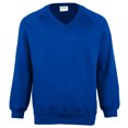 thumbnail image 1 of Maddins - Sudadera de deporte con cuello de pico o V - Deporte/Running/Gym (Azul), 1 of 2
