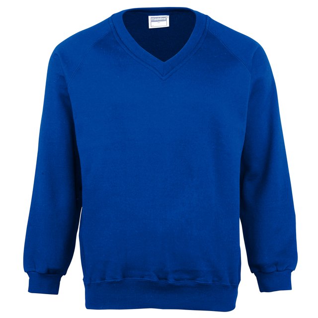Maddins - Sudadera de deporte con cuello de pico o V - Deporte/Running/Gym (Azul)