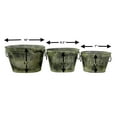 thumbnail image 5 of 3 Metal Buckets Herbs Planters W Handles Decorative Storage Container Distressed Tarnished Silver Rustic Indoor Outdoor, 5 of 5
