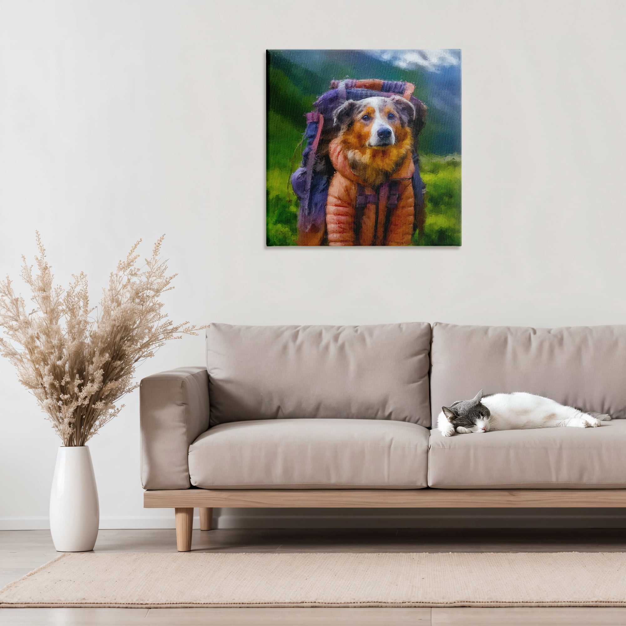 Stupell Industries Backpacking Hiker Dog Canvas Wall Art, design by Sean Parnell