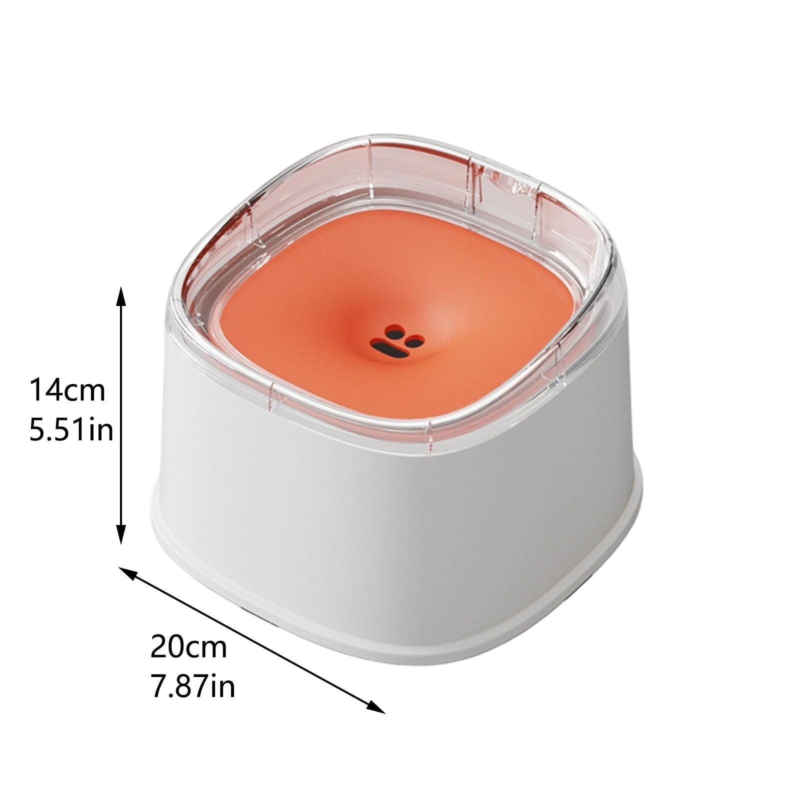 Pet Buoyant Water Dispenser for Cats Dogs Outdoor Indoor Use White Orange Automatic Drinking Feeder