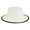 White, variant on Top Headwear Two-Tone Upturn Wide Brim Fedora Panama Hat - White