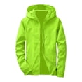 thumbnail image 1 of Men's Casual Reflective Zipper Sport Hoodie Cardigan Coat Pure Color Plus Size Outdoor Active Wear, 1 of 3