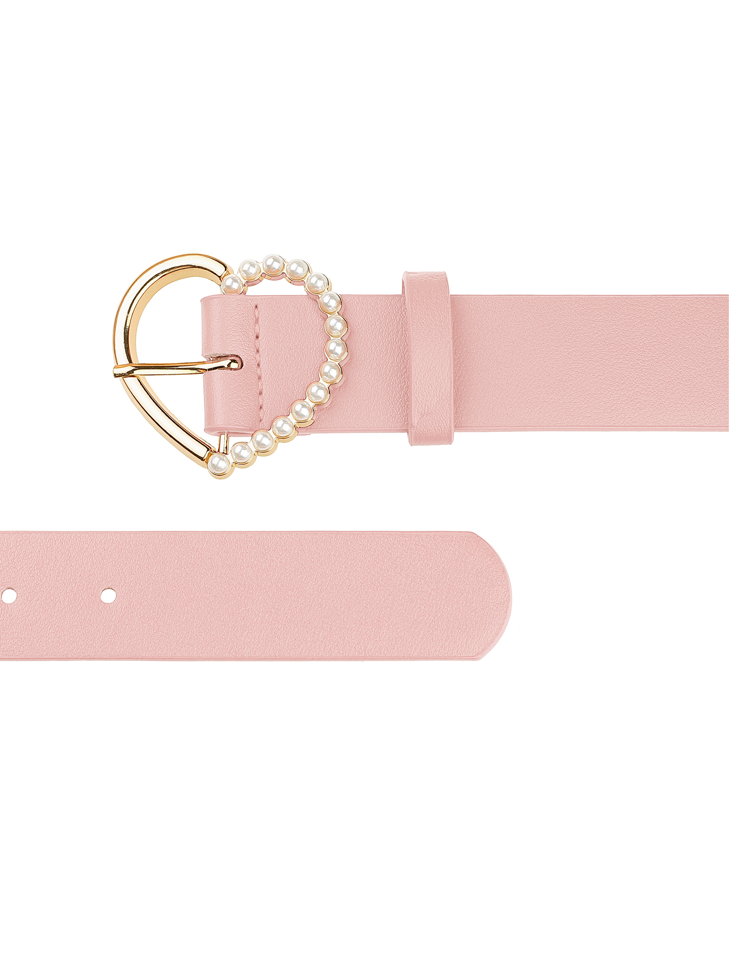 5788 Stylish Women\'s Belt Heart-shaped Buckle With Beads Belts Encrusted SATINIOR 2 Pieces Heart Belt for Women Heart Buckle Belt  main image 4