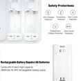thumbnail image 4 of Battery Charger for Wii & Wii U Remote Controller,4pcs 2800mAh NiMH Rechargeable Battery Packs with 4-in-1 Charging Station for Wii & Wii U Game Remote(Upgrade Version), 4 of 6