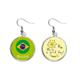 thumbnail image 1 of Carnaval de Brasil de futbol bandera Pendiente Sol Flor Pendiente Joyas Moda Unbranded M, 1 of 3