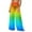 #0156-Multicolor, variant on Ailaofu Women Ruffle Sheer Mesh Pants See Through Bikini Bottom Swimsuit Cover up Wide Leg Beach Pants