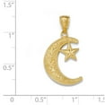 thumbnail image 2 of 14k Yellow Gold Moon and Star Pendant Charm, 2 of 8