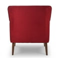 thumbnail image 4 of Silvan Mid Century Modern Furniture Style Red Velvet  Accent Armchair, 4 of 7