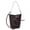 coffee, variant on Genuine Leather Bucket Bag, Women's Grainy Drawstring Shoulder Crossbody Handbag Purse