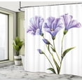 thumbnail image 5 of Ambesonne Flower Shower Curtain, Romantic Summer, 69"Wx84"L, White Violet Green, 5 of 5