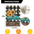 thumbnail image 3 of Summer Sunflowers Truck Garden Flag 12.5x18 Double Sided, Rustic Buffalo Plaid Floral Small Yard Flags for Outside, Burlap Seasonal Holiday Welcome Flag for Farmhouse Outdoor Decoration, 3 of 6