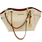 Michael Kors Jet Set Travel Large Logo Tote, Vanilla