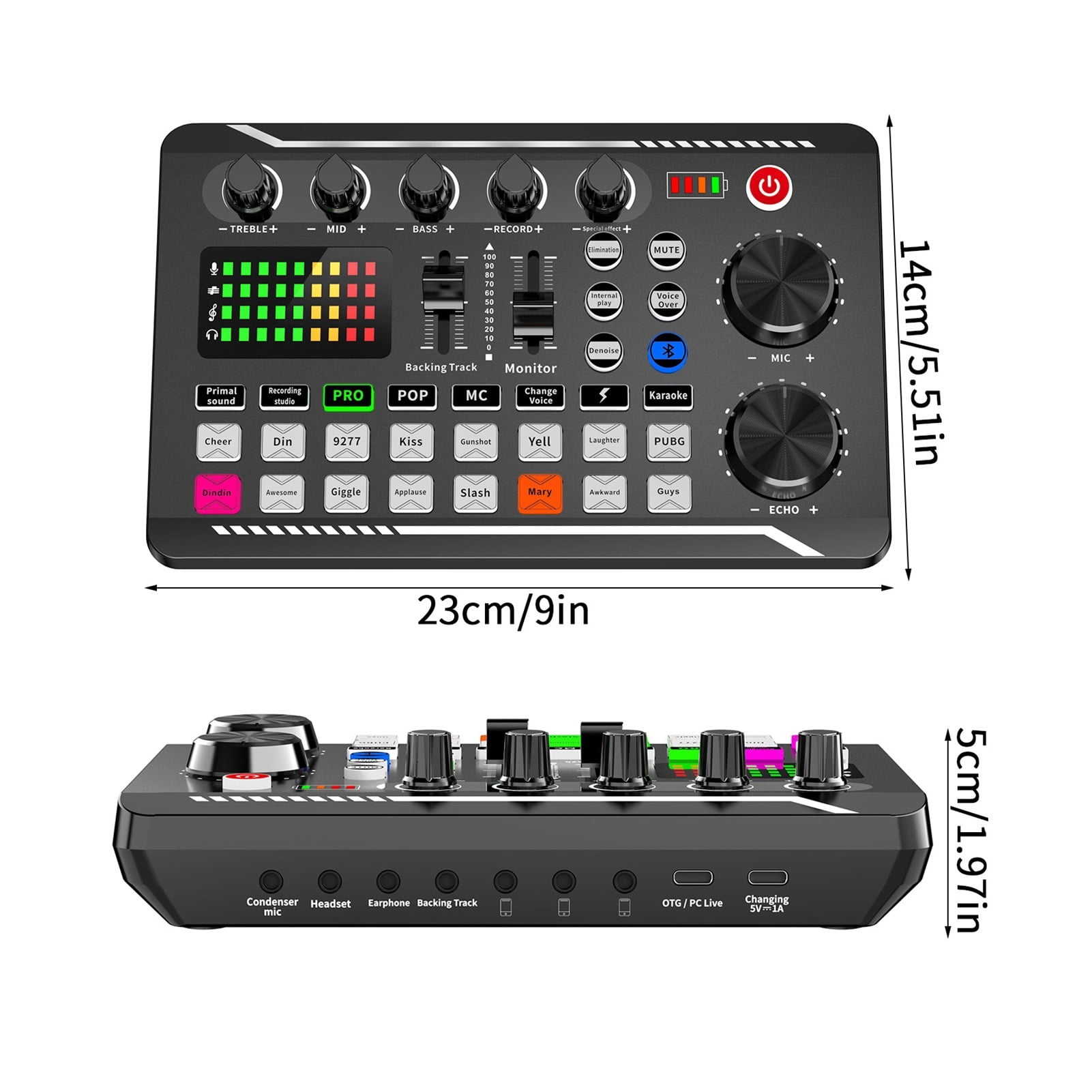 Podcast Microphone Sound Card Kit Professional Studio Condenser Mic&F998 Live Sound Mixer For Livestreaming Podcasting Recording ,Easy to Operate