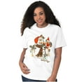 thumbnail image 5 of Cute Christmas Santa Winter Snowman Women's Graphic T Shirt Tees Brisco Brands S, 5 of 5