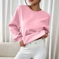 thumbnail image 5 of Enjoytime Crewneck Sweatshirts Women Long Sleeve Solid Color Pullover Top Fall Fashion Soft Lightweight Casual Sweatshirt, 5 of 7