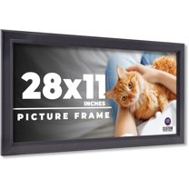 28x11 Frame Black Passaggi Solid Wood Picture Frame Width 1.5 Inches | Interior Depth 0.5 Inches |