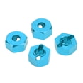 thumbnail image 4 of 4 tuercas hexagonales de 12 mm para bujes de rueda de aleación de aluminio de alta precisión, adaptador de transmisión para bujes hexagonales de rueda RC 1/10, color azul, 4 of 14