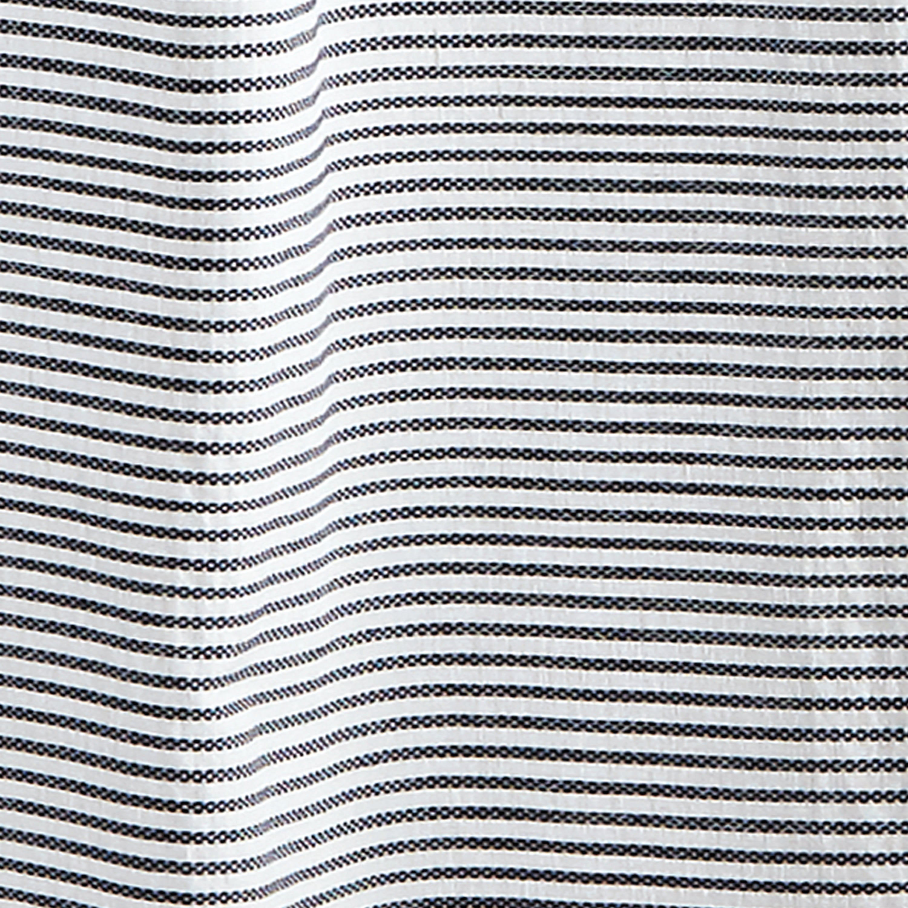 72 x 72 inches Navy Peri Home Panama Stripe 100% Cotton Fabric Shower Curtain for Bathroom