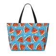 thumbnail image 2 of Kdxio Cartoon Watermelon for Beach Bag for Women Large Beach Tote Bag Waterproof Sandproof Swim Bag with Zipper Pockets Beach Vacation Travel, 2 of 7