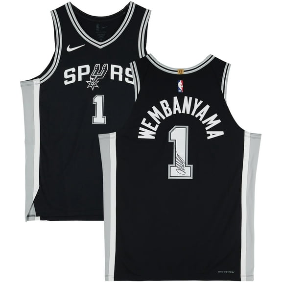 Victor Wembanyama San Antonio Spurs Autographed Black Icon Edition Authentic Jersey - Fanatics Authentic Certified