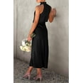 thumbnail image 3 of PRETTYGARDEN Women's Satin Dress Elegant Sleeveless Mock Neck Cocktail Party Maxi Dresses, 3 of 6