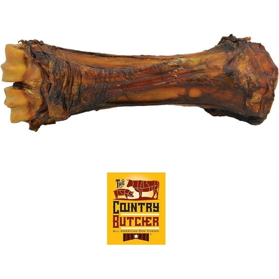 The Country Butcher Meaty Beef Shank Dog Bones, Made in USA, Natural Dog Chews for Aggressive Chewers & Medium to Large Size Dogs, 3 Count