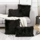 thumbnail image 3 of Dinheiro Juego de 2 fundas de almohada decorativas, nueva serie de lujo, estilo merino, fundas de almohada mullidas de piel sintética, funda de cojín cuadrada y difusa, 3 of 8