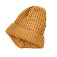 thumbnail image 4 of Women's Slouchy Cable Knit Beanie Hat, Chunky Oversized Winter Hat for Women, Cozy Ribbed Cuffed Beanie for Cold Weather, Walking Running and Skiing - Yellow, 4 of 4