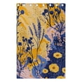 thumbnail image 5 of Yellow with Blue Flowers and Plants Blackout Curtains for Living Room Bedroom 55W x 72/84L Insulated Window Drapes 2 Panels, 5 of 6