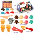NEOWEEK Ice Cream Counter Playset for Kids, Play Food Toy with Scoop