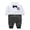 White, variant on larppty Newborn Baby Boy Gentleman Romper Tuxedo One-Piece Outfit with Bow Tie,Long Sleeve Formal Wear