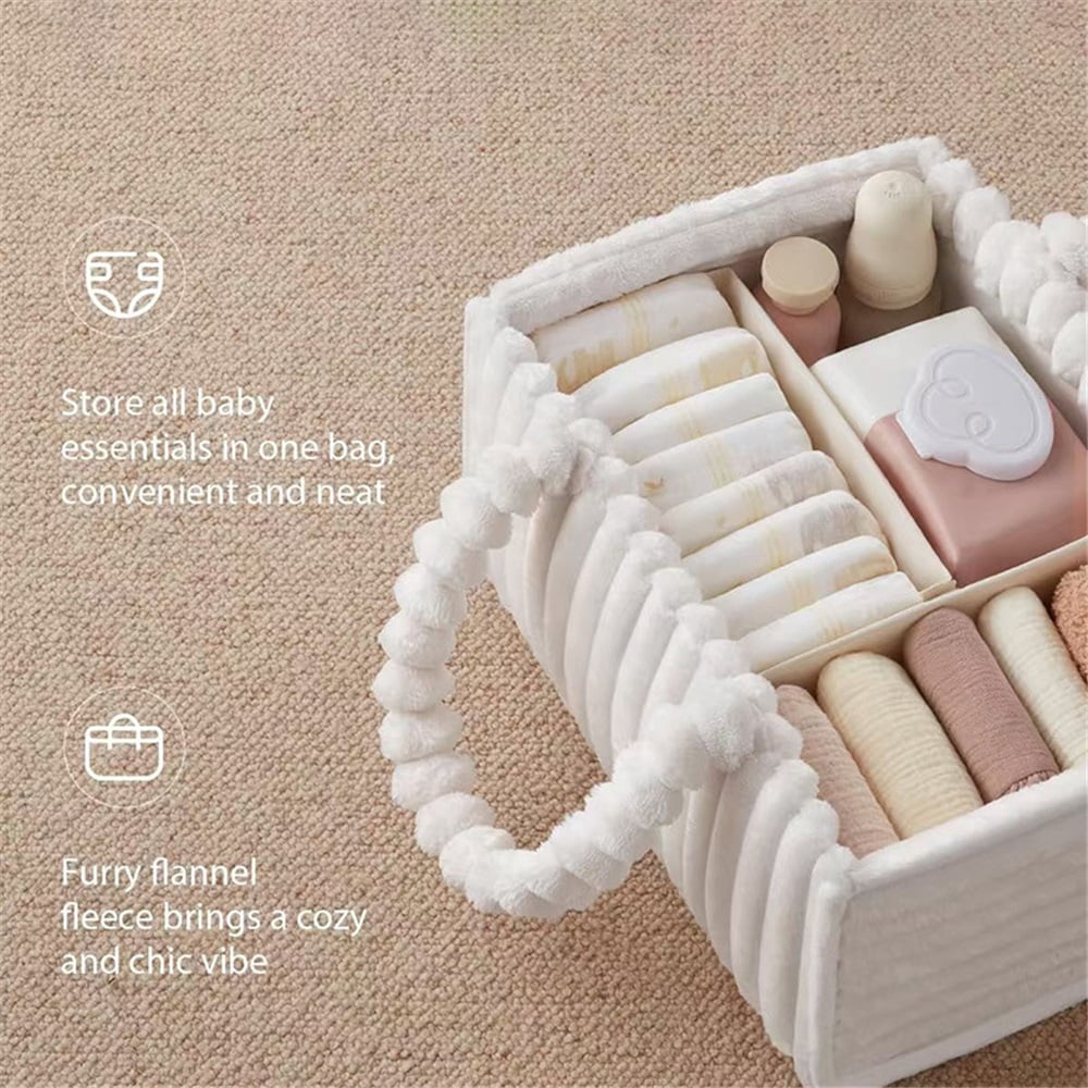 Mommy Bag with Advanced Sense, Lightweight and Large Capacity for Mother and Baby, Portable and Suitable for Women to Go Out with Diapers and Dampness Storage Bag（white）