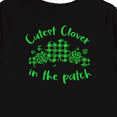 thumbnail image 4 of Inktastic St. Patrick's Day Cutest Clover in the Patch in Plaid Boys or Girls Long Sleeve Toddler T-Shirt, 4 of 5