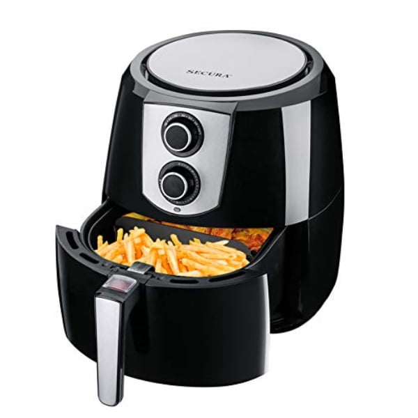 Secura 1800W Large Stainless Steel Electric Deep Fryer with Triple Basket and Timer MSAF40DH Professional Grade 4.0L/4.2Qt 