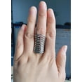 thumbnail image 4 of Polished Stainless Steel Split Style Ring Multilayer Stacked Knuckle Finger Rings Band, 4 of 5