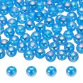 thumbnail image 1 of 400 Piezas de Perlas Acrílicas Redondas, Perlas Espaciadoras Lindas de 10 mm para Manualidades de DIY, Fabricación de Joyería, Pulseras, Aretes, Collares, Azul Oscuro Transparente, 1 of 7