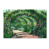 Trademark Fine Art 'Rose Garden Arches' Canvas Art by Susan Rios
