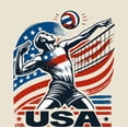 thumbnail image 4 of USA Volleyball Adult Natural Crew Neck Short Sleeve Tee-Small, 4 of 4