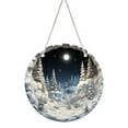 thumbnail image 2 of Dvkptbk Hang one hat Round Acrylic Christmas Decorations Reindeer Hanging Sign Festive Wall Decorations Home Decor Christmas Decorations, 2 of 7