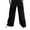 Black, variant on Women's Pants Elegant Plain Wide Leg Black XS (2)